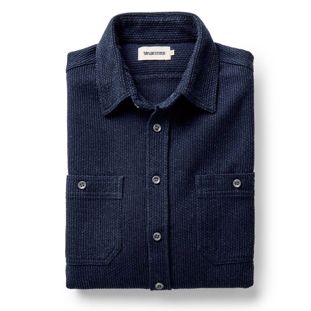 Taylor Stitch Men’s Utility Shirt in Rinsed Indigo Sashiko S / 38 NWT